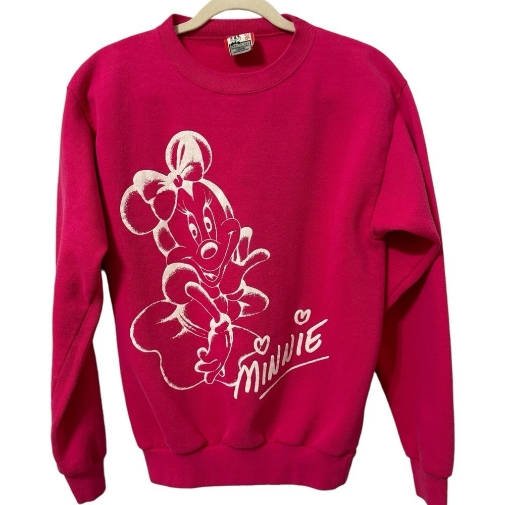 Vintage Disney Minnie Mouse Pink Women’s Pullover Sweater Size M